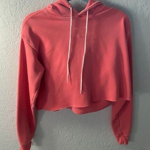 Pink cropped hoodie